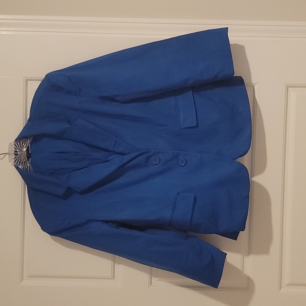 Express 3/4 Sleeve 2 button Blazer- Royal Blue